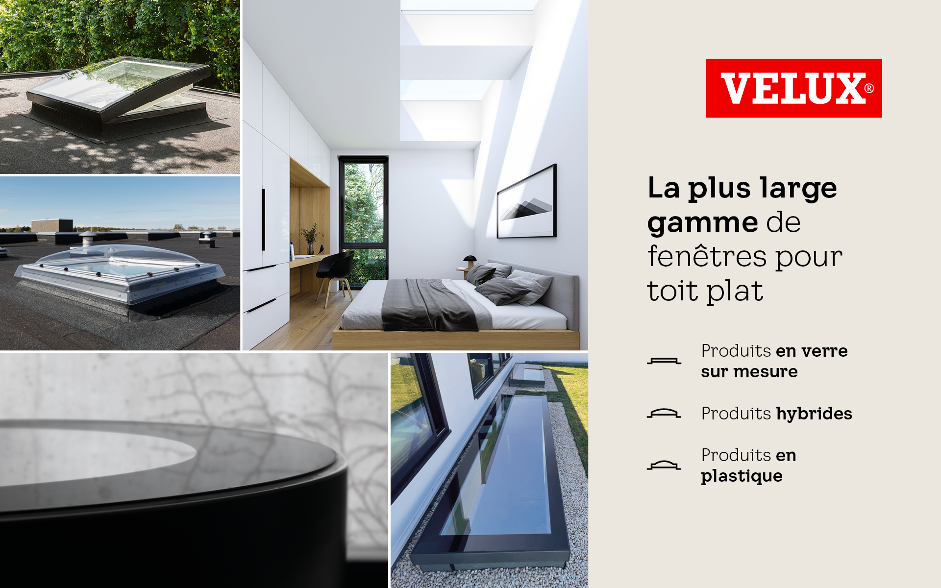 Fenêtres pour toit plat
